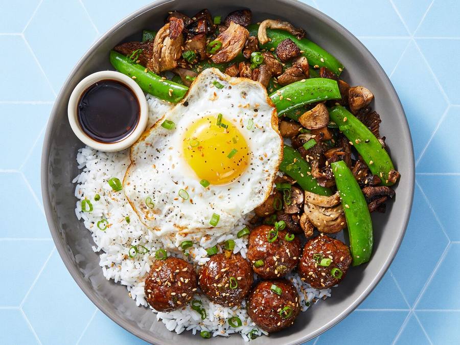 Honey Garlic-and-Gochujang-Glazed Bison Meatballs