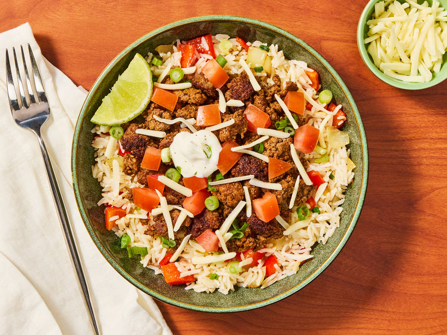 Fajita Beef and Rice Bowls