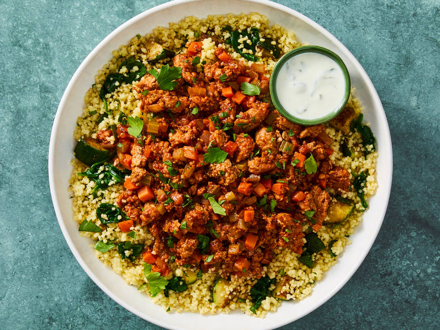 Nutritionist's Pick: Apricot-Harissa Turkey and Couscous Bowls