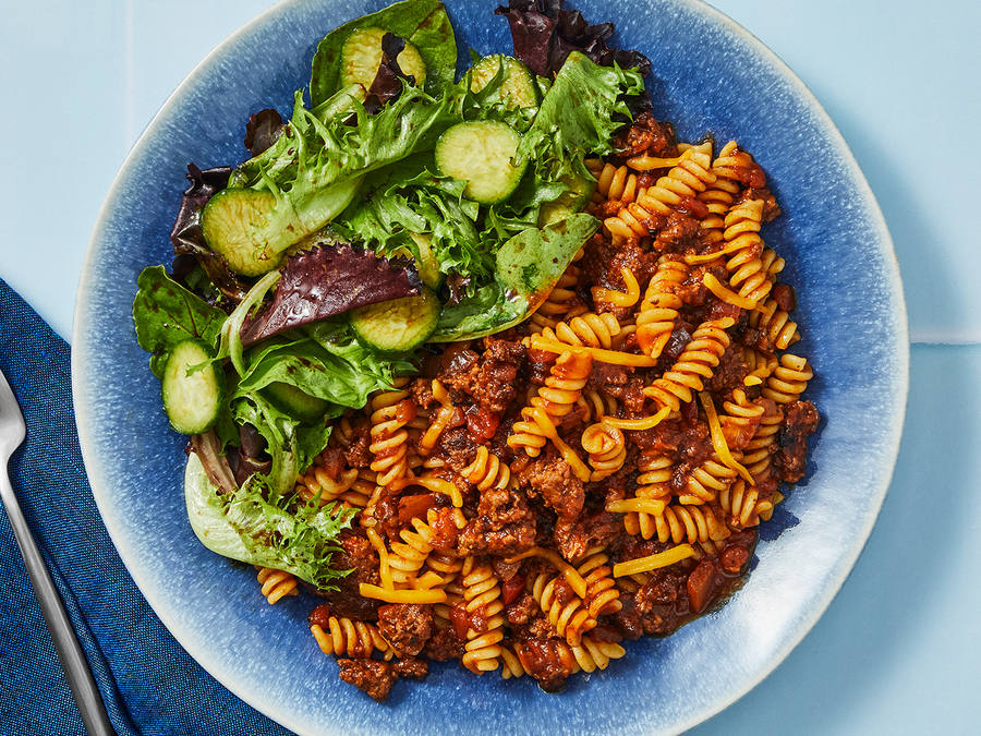 Cheesy Sloppy Joe Fusilli with Beef