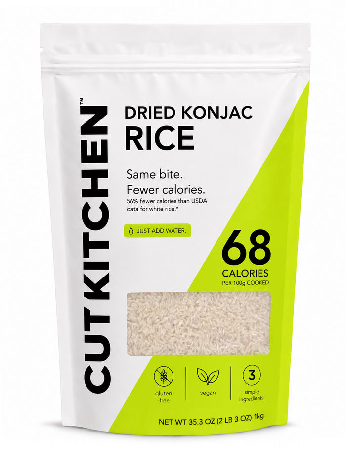 Cut Kitchen Dried Konjac Rice 1 kg bag — front