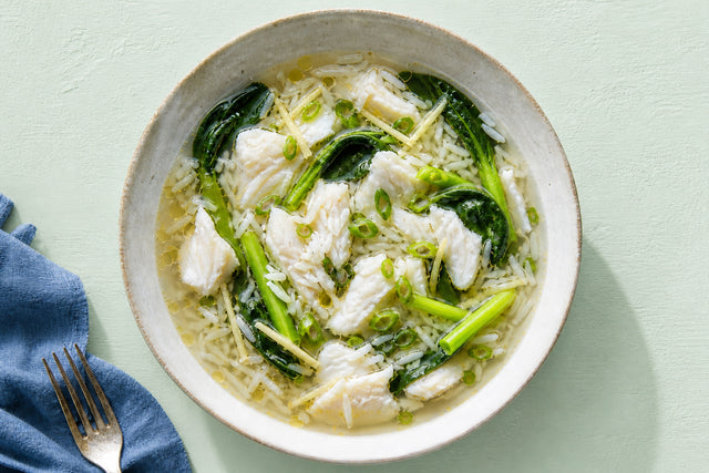 Chinese Ginger Fish Rice Soup