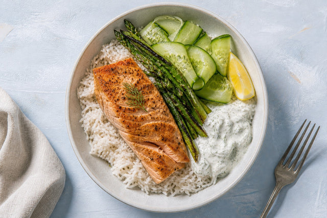 Lemon-Dill Salmon Rice Bowl