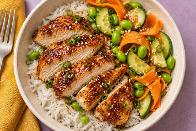 Japanese Ginger-Soy Chicken Rice Bowl