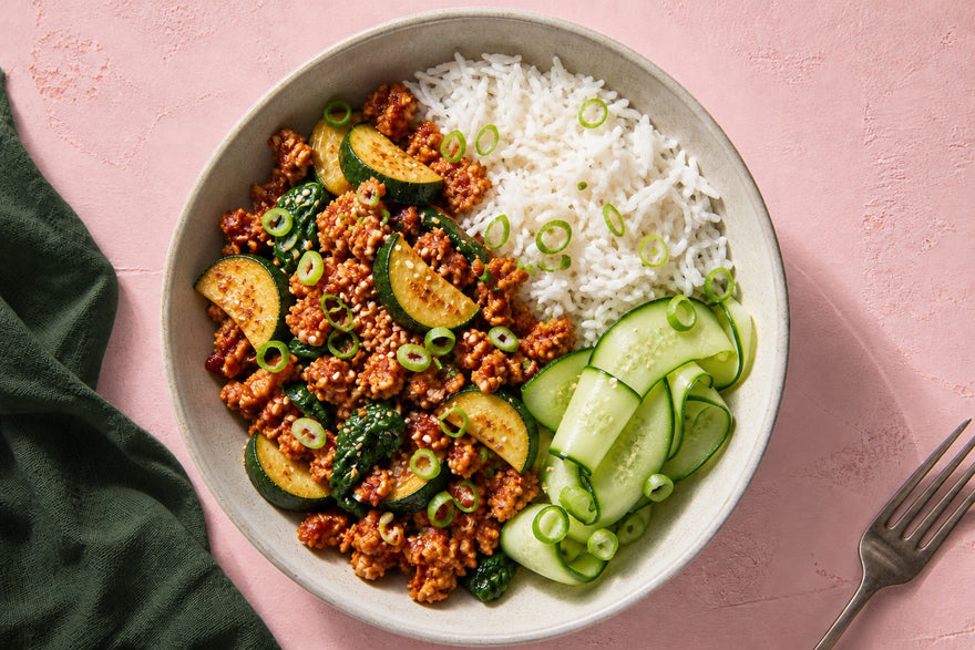Korean Gochujang Turkey Rice Bowl